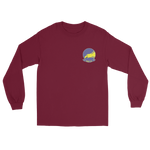 VAW-112 Golden Hawks Squadron Crest Long Sleeve T-Shirt – front view, maroon