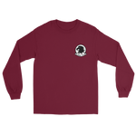 VAW-113 Black Eagles Squadron Crest Long Sleeve T-Shirt – front view, maroon