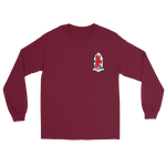 VFA-22 Fighting Redcocks Squadron Crest Long Sleeve T-Shirt – front view, maroon