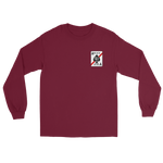 VFA-41 Black Aces Squadron Crest Long Sleeve T-Shirt – front view, maroon