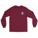 VFA-83 Rampagers Squadron Crest Long Sleeve T-Shirt – front view, maroon