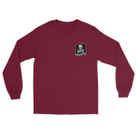 VF/VFA-103 Jolly Rogers Squadron Crest Long Sleeve T-Shirt – front view, maroon