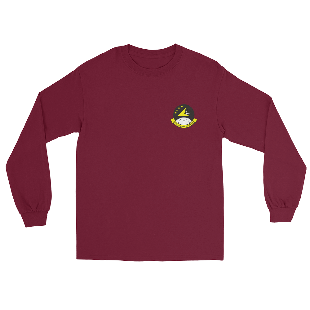 VFA-115 Eagles Squadron Crest Long Sleeve T-Shirt – front view, maroon
