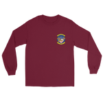 VFA-122 Flying Eagles Squadron Crest Long Sleeve T-Shirt – front view, maroon