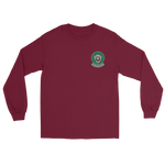 VFA-125 Rough Raiders Squadron Crest Long Sleeve T-Shirt – front view, maroon