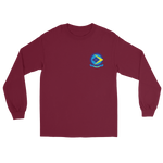 VFA-146 Blue Diamonds Squadron Crest Long Sleeve T-Shirt – front view, maroon