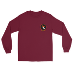 VFA-147 Argonauts Squadron Crest Long Sleeve T-Shirt – front view, maroon
