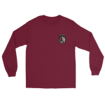 VF-154 Black Knights Squadron Crest Long Sleeve T-Shirt – front view, maroon