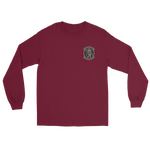 VFA-154 Black Knights Squadron Crest Long Sleeve T-Shirt – front view, maroon