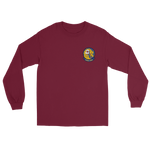 VFA-192 World Famous Golden Dragons Squadron Crest Long Sleeve T-Shirt – front view, maroon