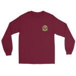 VFA-204 River Rattlers Squadron Crest Long Sleeve T-Shirt – front view, maroon