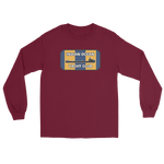 Indian Ocean Yacht Club Long Sleeve T-Shirt – front view, maroon