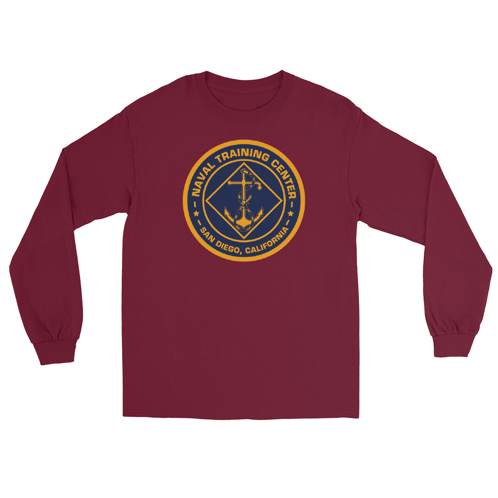 NTC San Diego Crest Long Sleeve T-Shirt – front view, maroon