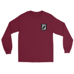 POW-MIA You are not forgotten Long Sleeve T-Shirt – front view, maroon