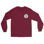 USS Carl Vinson (CVN-70) Ship's Crest Long Sleeve Shirt – front view, maroon