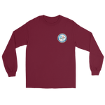 USS Enterprise (CVAN-65) Ship's Crest Long Sleeve T-Shirt – front view, maroon