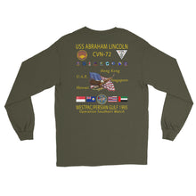Load image into Gallery viewer, USS Abraham Lincoln (CVN-72) 1995 Long Sleeve Cruise Shirt