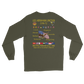 USS Abraham Lincoln (CVN-72) 1998 Long Sleeve Cruise Shirt – back view, military green