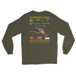 USS Abraham Lincoln (CVN-72) 2004-05 Long Sleeve Cruise Shirt – back view, military green