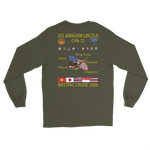 USS Abraham Lincoln (CVN-72) 2006 Long Sleeve Cruise Shirt – back view, military green