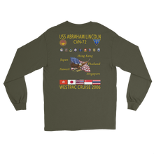 Load image into Gallery viewer, USS Abraham Lincoln (CVN-72) 2006 Long Sleeve Cruise Shirt