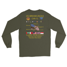 Load image into Gallery viewer, USS Abraham Lincoln (CVN-72) 2010-11 Long Sleeve Cruise Shirt