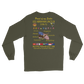 USS Abraham Lincoln (CVN-72) 1998 Long Sleeve Cruise Shirt - Family – back view, military green