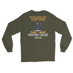 USS Yorktown (CVS-10) 1961-62 WESTPAC Long Sleeve T-Shirt – back view, military green