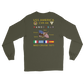 USS America (CVA-66) 1971 Long Sleeve Cruise Shirt – back view, military green
