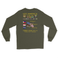 USS America (CVA-66) 1972-73 Long Sleeve Cruise Shirt – back view, military green