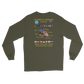 USS Dwight D. Eisenhower (CVN-69) 1990 Long Sleeve Cruise Shirt – back view, military green