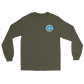 USS Dwight D. Eisenhower (CVN-69) 1991-92 Long Sleeve Cruise Shirt – front view, military green