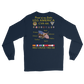 USS America (CVA-66) 1965-66 Long Sleeve Cruise Shirt - FAMILY – back view, navy
