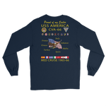 USS America (CVA-66) 1965-66 Long Sleeve Cruise Shirt - FAMILY – back view, navy