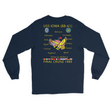 Load image into Gallery viewer, USS Iowa (BB-61) 1989 Long Sleeve Cruise Shirt