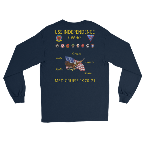 USS Independence (CVA-62) 1970-71 Long Sleeve Cruise Shirt