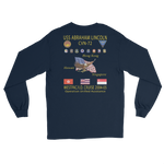 USS Abraham Lincoln (CVN-72) 2004-05 Long Sleeve Cruise Shirt – back view, navy