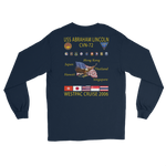 USS Abraham Lincoln (CVN-72) 2006 Long Sleeve Cruise Shirt – back view, navy
