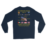 USS Abraham Lincoln (CVN-72) 2008 Long Sleeve Cruise Shirt – back view, navy