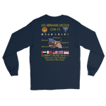 USS Abraham Lincoln (CVN-72) 2010-11 Long Sleeve Cruise Shirt – back view, navy