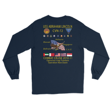 Load image into Gallery viewer, USS Abraham Lincoln (CVN-72) 2010-11 Long Sleeve Cruise Shirt