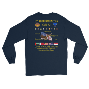 USS Abraham Lincoln (CVN-72) 2010-11 Long Sleeve Cruise Shirt