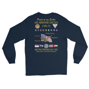 USS Abraham Lincoln (CVN-72) 1995 Long Sleeve Cruise Shirt - FAMILY