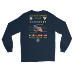 USS Kitty Hawk (CV-63) 1987 Long Sleeve Cruise Shirt – back view, navy