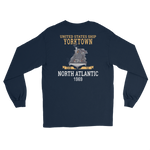 USS Yorktown (CVS-10) 1969 NORTH ATLANTIC Long Sleeve T-Shirt – back view, navy