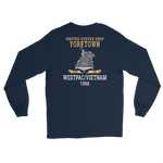 USS Yorktown (CVS-10) 1966 WESTPAC/VIETNAM Long Sleeve T-Shirt – back view, navy