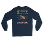 USS America (CVA-66) 1965-66 Long Sleeve Cruise Shirt – back view, navy