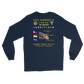 USS America (CVA-66) 1972-73 Long Sleeve Cruise Shirt – back view, navy