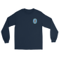 USS Iowa (BB-61) 1989 Long Sleeve Cruise Shirt – front view, navy