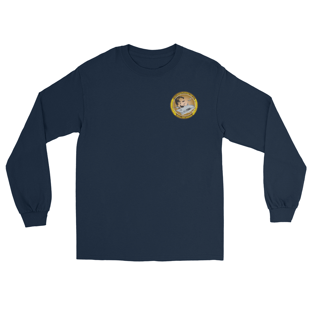 USS Abraham Lincoln (CVN-72) 1991 Long Sleeve Cruise Shirt – front view, navy